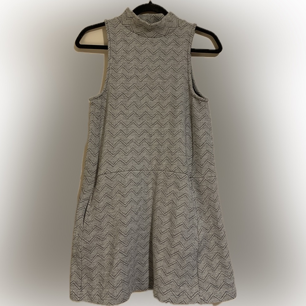 Free People Chevron Twiggy Mock Neck sleeveless dress size Small GoGo dress